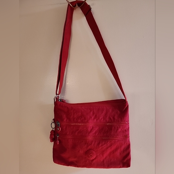 Kipling Alvar Red Nylon Crossbody Bag - Picture 1 of 9